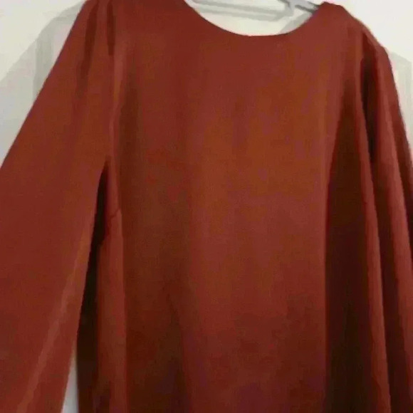 Chicos plus size satin maroon Blouse - Picture 6 of 13